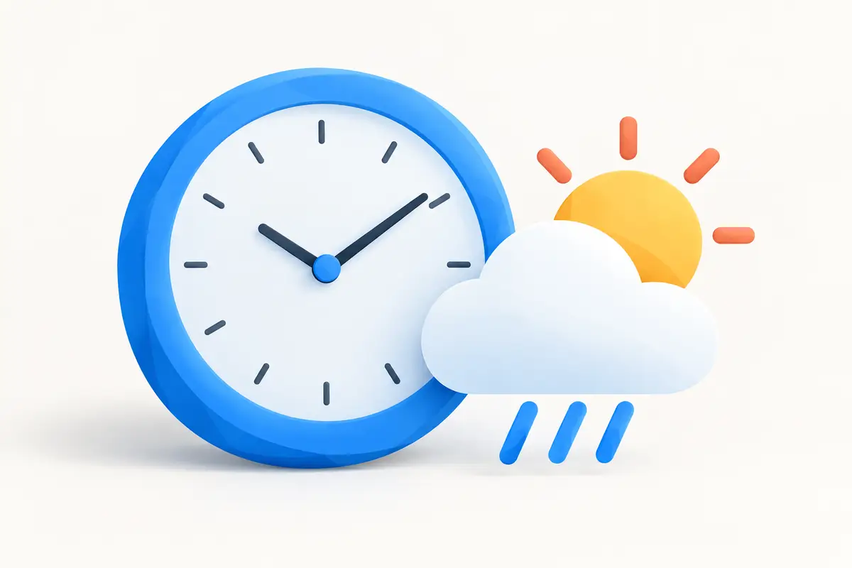 Hourly forecasts: rain chance, wind and gusts